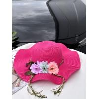 ราคา หมวกสานปีกกว้างหยักคลื่นผู้หญิง ทรงกลม ประดับคาดดอกไม้ รหัส C057 สินค้าพร้อมส่งจากไทย (20413406455)