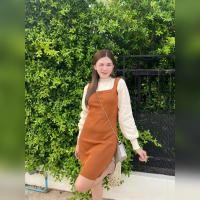 ราคา SpinnyHouse เดรสไหมพรม แขนยาว แขนสั้น ผ้าไหมพรมนิ่มนุ่มมาก สายเกาต้องมี รุ่น เอี๊ยม เกาหลี gd E503A เดรสออกเดท (14255606098)