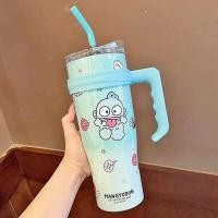 ราคา แก้วน้ำสเตนเลสเก็บความเย็น ขนาด 40 ออนซ์ แก้วพร้อมหลอดดูด ที่จับ ลายซานริโอ้ (21988040791)