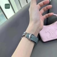 ราคา สายสําหรับแอปเปิ้ลวอช สายนาฬิกา สายหนังโซ่หัวเข็มขัด สำหรับ Smartwatch ขนาด 38 40 41mm 42 44 45 49mm kK (20978503957)