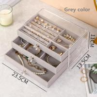 ราคา JUNE พร้อมส่งจากไทย กล่องใส่เครื่องประดับ3ชั้น ลิ้นชักอะคริลิคสีใส ชั้นกำมะหยี่ มีมือจับ รุ่น กล่องเก็บเครื่องประดับ (19562009793)