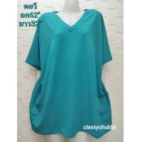 ราคา เสื้อคนอ้วน คอกลมอก60 ยืด68 น้ำหนัก90 120ก กใส่ ผ้ามูนเวฟ เสื้อยืดคอกลมไซส์ใหญ่บิ๊กไซส์ (2407548239)