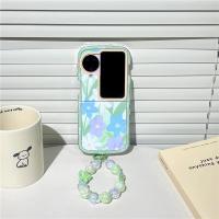 ราคา For OPPO Find N3 Flip OPPO Find N2 Flip Folding Screen Anti Drop Cover Silicone Soft Case Graffiti color love heart contrast color photo frame TPU soft shell with bracelet pendant (22300343730)
