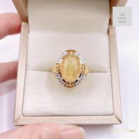 ราคา แหวนไหมทองทรงไข่ล้อมเพชรลายเก๋งจีน ใส่สวยเสริมมงคล ขนาดฟรีไซต์ (21874654083)