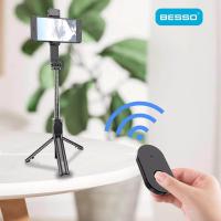 ราคา BESSO ไม้เซล ฟี่ พร้อมขาตั้ง และไฟ เหมาะสำหรับ การไลฟ์สด ขาตั้งมือถือ ไม้ถ่ายรูป (16430319256)