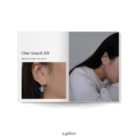 ราคา A piece ต่างหูห่วง silver 925 post One touch 101 collection Ballerina ribbon one touch (22468306625)