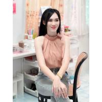 ราคา เสื้อแฟชั่น แขนกุด คอผูกโบว์ ผ้าใส่สบาย ใส่งานแต่ง (21041450939)