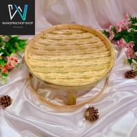 ราคา ขันโตกลายกระดง งานฝีมือ Handmade ขันโตก ขันโตกใส่อาหาร โตกกระด้ง ขันโตกใส่อาหาร ชั้นวางไม้ไผ่ ไม้ไผ่แท้ 100 (21764710249)