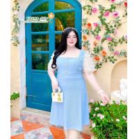 ราคา ชุดเดรสไซส์ใหญ่ สำหรับสาวอวบอ้วน อก46 58 แต่งแขนลูกไม้ ใส่ออกงานสวยๆ (22237577168)