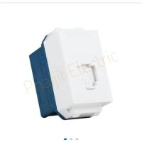 ราคา เต้ารับโทรศัพท์ PANASONIC 6P 6C WEG2166 สีขาว Telephone Modular Jack 6P 6C (14017315404)