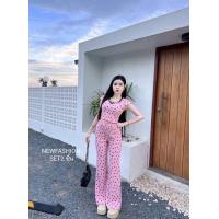 ราคา พร้อมส่ง เซ็ต2ชิ้น ลายน้องโบว์ เสื้อแต่งระบายลูกไม้ กางเกงขายาว (22472170338)