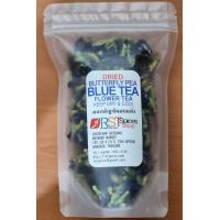 ราคา ดอกอัญชันอบแห้ง 40กรัม และ 250กรัม เกรด A ขั้วเขียว Butterfly pea flower tea Blue tea for tea and cooking (21855199253)