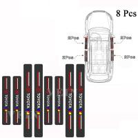 ราคา 4 pcs คาร์บอนไฟเบอร์ประตูรถเกณฑ์สติกเกอร์สำหรับ Toyota Yaris VIOS Corolla Altis Camry Prius Wigo Avanza Innova Fortuner Rush RAV4 (22262256290)