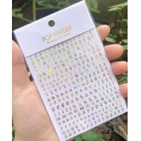 ราคา 26 3D ตัวอักษรตัวเลขภาษาอังกฤษศิลปะติดเล็บตัวเองสติ๊กเกอร์ตกแต่งคำเล็บเล็กติดดอกรอยสักสติ๊กเกอร์ตกแต่ง S (16727344016)