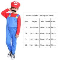 ราคา ชุดฮาโลวีนสำหรับเด็กผู้ใหญ่เสื้อคู่แม่ลูก Super Mario Luigi Bros ชุดแสดงคอสเพลย์ (18673463380)