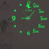 ราคา DIY นาฬิกาแขวนผนังดิจิตอลนาฬิกาอะคริลิคติดผนังส่องสว่างแบบไร้กรอบสำหรับเครื่องตกแต่งฝาผนังสำนักงานบ้าน1ชุด (22269012468)