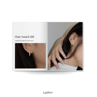 ราคา A piece ต่างหูห่วง silver 925 post One touch 101 collection Crystal flat square one touch (22468611090)