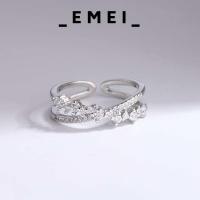 ราคา EMEI แหวนไม้กางเขน ตัวเรือนเงินแท้ 925 ประดับด้วยเพชร CZ (22651087838)