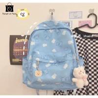 ราคา Pursuit of Purse กระเป๋าสะพายผญ แฟชั่นกระเป๋าเป้สะพายหลังพิมพ์ลายการ์ตูน ins หมีเกาหลี Harajuku ulzzang กระเป๋าเป้สะพายหลังสไตล์สาวญี่ปุ่น (22510990944)