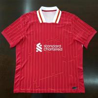 ราคา เสื้อฟุตบอลสโมสร ทีม ลิเวอร์พูล เหย้า สีแดง ล่าสุดปี 2024 25 AA0121 ตัวปักเหมือน เกรดแฟนบอล รับทำชื่อ เบอร์ ไซส์เอเชีย XS 4XL (22602058080)
