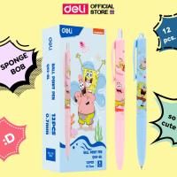ราคา ปากกาลูกลื่น Deli ลายการ์ตูนสปองบ๊อบ spongebob ลิขสิทธิ์แท้ แพ็คกล่อง 12 ด้าม หมึกน้ำเงิน ขนาดเส้น 0 7 mm หมึกไหลสม่ำเสมอ เขียนลื่น เส้นคมชัด จับถนัดมือ (21474457712)