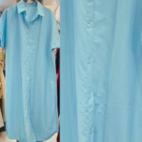 ราคา Dress shirt ชุดเดรสยาว แขนสั้น ผ้าไหมอิตาลี สีพื้น สีสันสดใส (22287119791)