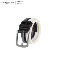 ราคา Louis Montini เข็มขัดผ้า แคนวาสผสมหนังแท้ เข็มขัดผู้ชาย เข็มขัดแฟชั่น Canvas Belt MCT11 (892482268)