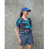 ราคา เสื้อครอปมัดย้อม ผ้ายืดCotton เสื้อมัดย้อม ผ้ามัดย้อม (22250665276)
