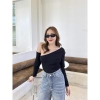ราคา Aurora fasion thai พร้อมส่ง เสื้อไหมพรม แขนยาว Basic croptop เสื้อครอป เกาะอก เปิดไหล่ข้างเดียวเก๋มาก ปาดไหล่เฉียงเก๋ๆ 41065 ผู้หญิง Clothing (22276981175)