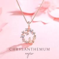 ราคา สร้อยคอ Chrysanthemum Flower Necklace สี Rose Gold เครื่องประดับ แฟชั่น (22396450533)