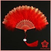 ราคา PHM พัดจีนขนนกแต่งการเพนท์ลายไทยสีทอง พัดเต้นรํา สไตล์โลลิต้า พัดจีนขนนก มี 4 สี Feather Fan (22614723801)