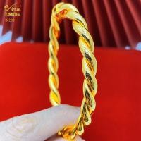 ราคา สร้อยข้อมือทองเหลืองลายทองทรายดูไบไม่ซีดจางเจ้าสาวแต่งงานสร้อยข้อมือทองใหม่ขายส่ง (20003389422)