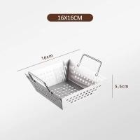 ราคา ตะกร้ากรองน้ำมันไก่ทอดสแตนเลส 304 ตะกร้าตาข่ายสี่เหลี่ยมมีรูยก ตะกร้าทอดขนาดใหญ่ ตะกร้าระบายน้ำหนา ตะกร้าผลไม้ กรองและตะ (22209945050)