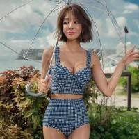 ราคา ชุดว่ายน้ำลายสก็อตชุดว่ายน้ำกางเกงเอวสูงเก็บพุง ทูพีช (22575369787)