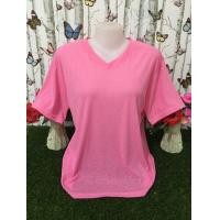 ราคา เสื้อยืดแฟชั่น เสื้อผ้าสาวอวบ เสื้อยืดผ้าสลาฟ เนื้อบางเบาใส่สบาย เสื้อยืดคอวี สีพื้นรุ่น11 (21875503758)