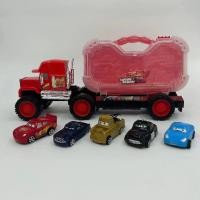 ราคา พร้อมส่ง รถบรรทุกของเล่นไลนิ่งเเมคควีน รถแมคควีนบรรทุกกระเป๋าเดินทาง มาพร้อมรถแมคควีนเเละผองเพื่อน 5 คัน (20851320429)