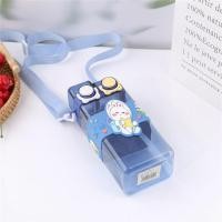 ราคา กระบอกน้ำเด็ก กระติกน้ำทรงสี่เหลี่ยมลายการ์ตูนสุดน่ารัก หลอดเด้ง พร้อมสายสะพาย ขนาด 520 mL (21581406199)