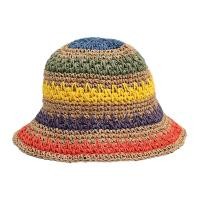 ราคา HOMP ปีกกว้างพับได้สีสันสดใสหมวกถักโครเชต์หมวกบังแดดกลางแจ้งสำหรับเด็กผู้หญิงอายุมากกว่า50 เหมาะสมสำหรับผู้หญิงฤดูร้อน (22444109491)