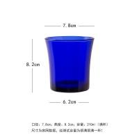ราคา Yiming แก้วเทมเปอร์นำเข้าจากฝรั่งเศสแก้วกาแฟขาวแบบแบนสีขาวสไตล์ออสเตรเลียแก้ว DIRTY แนววินเทจสีน้ำเงินอำพัน (21109979963)