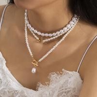 ราคา สร้อยคอโชคเกอร์ไข่มุกลูกปัดหลายเส้นสำหรับผู้หญิงหญิงสาวสร้อยคอแท่งปาร์ตี้พรหม (20003438675)