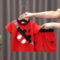 ราคา ชุดเสื้อผ้าเด็กชายฤดูร้อนเสื้อผ้าผ้าฝ้ายเด็กผู้หญิงสำหรับเด็กเสื้อยืดลายการ์ตูนกางเกงขาสั้นเสื้อวอร์มลำลองสำหรับเด็กวัยหัดเดินลายการ์ตูนหมี0 5ปี (19892364256)