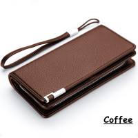 ราคา QuXis กระเป๋าสตางค์ผู้ชายแบบมีซิปยาวกระเป๋าคลัช2024ใหม่กระเป๋าเงินหนัง PU ความจุขนาดใหญ่สำหรับธุรกิจที่วางโทรศัพท์มีช่องเสียบบัตรหลายช่อง (22157838457)