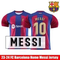 ราคา yun 2023 2024 FC Barcelona Home Messi Jersey Football Tshirts Short Sleeve Sports Tee Plus Size (21259749198)