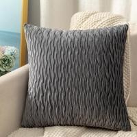 ราคา Solid Color Velvet Pleated pillow casecase Dutch Velvet Sofa Cushion Bed Head pillow case Office Waist Support Waist Support No pillow case (22282928231)