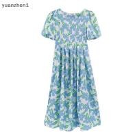 ราคา HOT long dress floral print loose fit suitable for walking on the beach Summer fashion for women ZHN (20965719128)