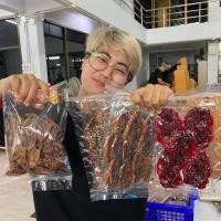 ราคา หมึกกะตอยแห้ง100g ปลาทูแดง100g ปลาหวานโรยงา100g ปลาหวานไม่โรยงา100g (21509261711)