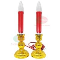 ราคา ชุดเชิงเทียน ไฟฟ้า พร้อมหลอดไฟเทียน 2แท่ง สีแดงสีเหลือง แบบเสียบปลั๊ก เชิงเทียนไฟฟ้าไว้พระ ศาลเจ้า (21374385677)