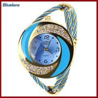 ราคา Bluelans หญิงทองสร้อยข้อมือคริสตัลกำไลนาฬิกา (741464945)