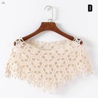 ราคา DFYRE ผ้าคลุมไหล่ถักวินเทจสำหรับผู้หญิงเสื้อคลุมถักลูกไม้สั้นกลวงออกผ้าคลุมไหล่เสื้อปอนโช (20154732713)