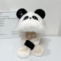 ราคา Cartoon Panda Children Plush Hat Scarf One piece Ear Protection Cap 2 8year Kids Cross Neckerchiefs Winter Warm Toddler Beanies (22617158629)